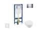 Geberit Duofix - Set předstěnové instalace, klozetu a sedátka Villeroy Boch, tlačítka Sigma30, DirectFlush, SoftClose, CeramicPl