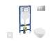Geberit Duofix - Set předstěnové instalace, klozetu a sedátka Villeroy Boch, tlačítka Sigma30, DirectFlush, SoftClose, CeramicPl