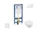 Geberit Duofix - Set předstěnové instalace, klozetu a sedátka Villeroy Boch, tlačítka Sigma30, DirectFlush, SoftClose, CeramicPl