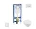 Geberit Duofix - Set předstěnové instalace, klozetu a sedátka Villeroy Boch, tlačítka Sigma50, DirectFlush, SoftClose, CeramicPl