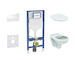 Geberit Duofix - Set předstěnové instalace, klozetu Alpha a sedátka softclose, tlačítko Sigma20, bílá/chrom SANI11CD3104