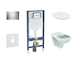 Geberit Duofix - Set předstěnové instalace, klozetu Alpha a sedátka softclose, tlačítko Sigma20, chrom SANI11CD1105