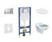 Geberit Duofix - Set předstěnové instalace, klozetu Alpha a sedátka softclose, tlačítko Sigma30, matný chrom/chrom SANI11CD2106