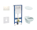 Geberit Duofix - Set předstěnové instalace, klozetu Alpha a sedátka, tlačítko Delta21, alpská bílá SANI11CD3140