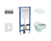 Geberit Duofix - Set předstěnové instalace, klozetu Alpha a sedátka, tlačítko Delta21, lesklý chrom SANI11CD1141