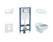 Geberit Duofix - Set předstěnové instalace, klozetu Alpha a sedátka, tlačítko Sigma20, bílá/chrom SANI11CD3128