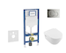 Geberit Duofix - Set předstěnové instalace, klozetu Architectura a sedátka softclose, tlačítko Sigma01, lesklý chrom SANI11CK110