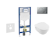 Geberit Duofix - Set předstěnové instalace, klozetu Architectura a sedátka softclose, tlačítko Sigma01, matný chrom SANI11CK2102