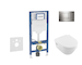 Geberit Duofix - Set předstěnové instalace, klozetu Architectura a sedátka softclose, tlačítko Sigma20, chrom SANI11CK1105