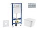 Geberit Duofix - Set předstěnové instalace, klozetu Arkas I a sedátka softclose, tlačítko Delta01, lesklý chrom SANI11CA1172