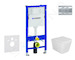 Geberit Duofix - Set předstěnové instalace, klozetu Arkas I a sedátka softclose, tlačítko Delta01, lesklý chrom SANI11CA1138