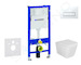 Geberit Duofix - Set předstěnové instalace, klozetu Arkas I a sedátka softclose, tlačítko Delta50, alpská bílá SANI11CA3159