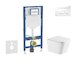 Geberit Duofix - Set předstěnové instalace, klozetu Arkas I a sedátka softclose, tlačítko Sigma20, bílá/chrom SANI11CA31141