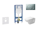 Geberit Duofix - Set předstěnové instalace, klozetu D-Code a sedátka softclose, tlačítko Sigma01, matný chrom SANI11CP2102