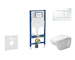 Geberit Duofix - Set předstěnové instalace, klozetu D-Code a sedátka softclose, tlačítko Sigma20, bílá/lesklý chrom SANI11CP3104