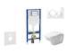 Geberit Duofix - Set předstěnové instalace, klozetu D-Code a sedátka softclose, tlačítko Sigma20, bílá/lesklý chrom SANI11CP3103