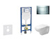 Geberit Duofix - Set předstěnové instalace, klozetu D-Code a sedátka softclose, tlačítko Sigma20, chrom/matný chrom SANI11CP1105