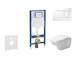 Geberit Duofix - Set předstěnové instalace, klozetu D-Code a sedátka softclose, tlačítko Sigma30, bílá/lesklý chrom SANI11CP3104