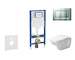 Geberit Duofix - Set předstěnové instalace, klozetu D-Code a sedátka softclose, tlačítko Sigma30, matný chrom/chrom SANI11CP2106