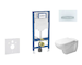 Geberit Duofix - Set předstěnové instalace, klozetu D-Code a sedátka softclose, tlačítko Sigma50, alpská bílá SANI11CP3107
