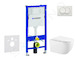 Geberit Duofix - Set předstěnové instalace, klozetu Gaia a sedátka softclose, tlačítko Delta, bílá SANI11CA3143