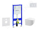 Geberit Duofix - Set předstěnové instalace, klozetu Gaia a sedátka softclose, tlačítko Delta01, alpská bílá SANI11CA3120