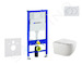 Geberit Duofix - Set předstěnové instalace, klozetu Gaia a sedátka softclose, tlačítko Delta01, alpská bílá SANI11CA3124