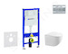Geberit Duofix - Set předstěnové instalace, klozetu Gaia a sedátka softclose, tlačítko Delta01, lesklý chrom SANI11CA1130