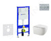 Geberit Duofix - Set předstěnové instalace, klozetu Gaia a sedátka softclose, tlačítko Delta01, matný chrom SANI11CA1137