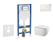 Geberit Duofix - Set předstěnové instalace, klozetu Gaia a sedátka softclose, tlačítko Sigma01, alpská bílá SANI11CA3121B