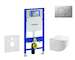 Geberit Duofix - Set předstěnové instalace, klozetu Gaia a sedátka softclose, tlačítko Sigma01, lakovaný matný chrom SANI11CA112