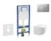 Geberit Duofix - Set předstěnové instalace, klozetu Gaia a sedátka softclose, tlačítko Sigma01, lakovaný matný chrom SANI11CA112