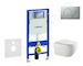 Geberit Duofix - Set předstěnové instalace, klozetu Gaia a sedátka softclose, tlačítko Sigma01, lakovaný matný chrom SANI11CA113
