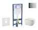 Geberit Duofix - Set předstěnové instalace, klozetu Gaia a sedátka softclose, tlačítko Sigma01, lesklý chrom SANI11CA1132B