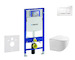 Geberit Duofix - Set předstěnové instalace, klozetu Gaia a sedátka softclose, tlačítko Sigma20, bílá/chrom SANI11CA3119
