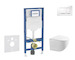 Geberit Duofix - Set předstěnové instalace, klozetu Gaia a sedátka softclose, tlačítko Sigma20, bílá/chrom SANI11CA3119B