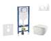 Geberit Duofix - Set předstěnové instalace, klozetu Gaia a sedátka softclose, tlačítko Sigma20, bílá/chrom SANI11CA3122B
