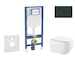 Geberit Duofix - Set předstěnové instalace, klozetu Gaia a sedátka softclose, tlačítko Sigma20, černá lesk/černá mat SANI11CA513