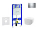 Geberit Duofix - Set předstěnové instalace, klozetu Gaia a sedátka softclose, tlačítko Sigma20, chrom/chrom mat SANI11CA1127