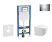 Geberit Duofix - Set předstěnové instalace, klozetu Gaia a sedátka softclose, tlačítko Sigma20, chrom/chrom mat SANI11CA1127B