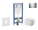 Geberit Duofix - Set předstěnové instalace, klozetu Gaia a sedátka softclose, tlačítko Sigma20, chrom/chrom mat SANI11CA1133B