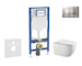 Geberit Duofix - Set předstěnové instalace, klozetu Gaia a sedátka softclose, tlačítko Sigma20, chrom mat/chrom SANI11CA1134B