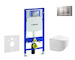 Geberit Duofix - Set předstěnové instalace, klozetu Gaia a sedátka softclose, tlačítko Sigma20, chrom mat/chrom SANI11CA1128