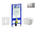 Geberit Duofix - Set předstěnové instalace, klozetu Gaia a sedátka softclose, tlačítko Sigma20, chrom mat/chrom SANI11CA1134