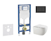 Geberit Duofix - Set předstěnové instalace, klozetu Gaia a sedátka softclose, tlačítko Sigma20, matná černá/černá SANI11CA5106B
