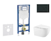 Geberit Duofix - Set předstěnové instalace, klozetu Gaia a sedátka softclose, tlačítko Sigma20, matná černá/černá SANI11CA5135B