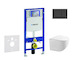 Geberit Duofix - Set předstěnové instalace, klozetu Gaia a sedátka softclose, tlačítko Sigma20, matná černá/černá SANI11CA5105