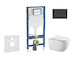 Geberit Duofix - Set předstěnové instalace, klozetu Gaia a sedátka softclose, tlačítko Sigma20, matná černá/černá SANI11CA5106B