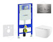 Geberit Duofix - Set předstěnové instalace, klozetu Gaia a sedátka softclose, tlačítko Sigma20, nerez SANI11CA6102