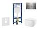 Geberit Duofix - Set předstěnové instalace, klozetu Gaia a sedátka softclose, tlačítko Sigma20, nerez SANI11CA6102B